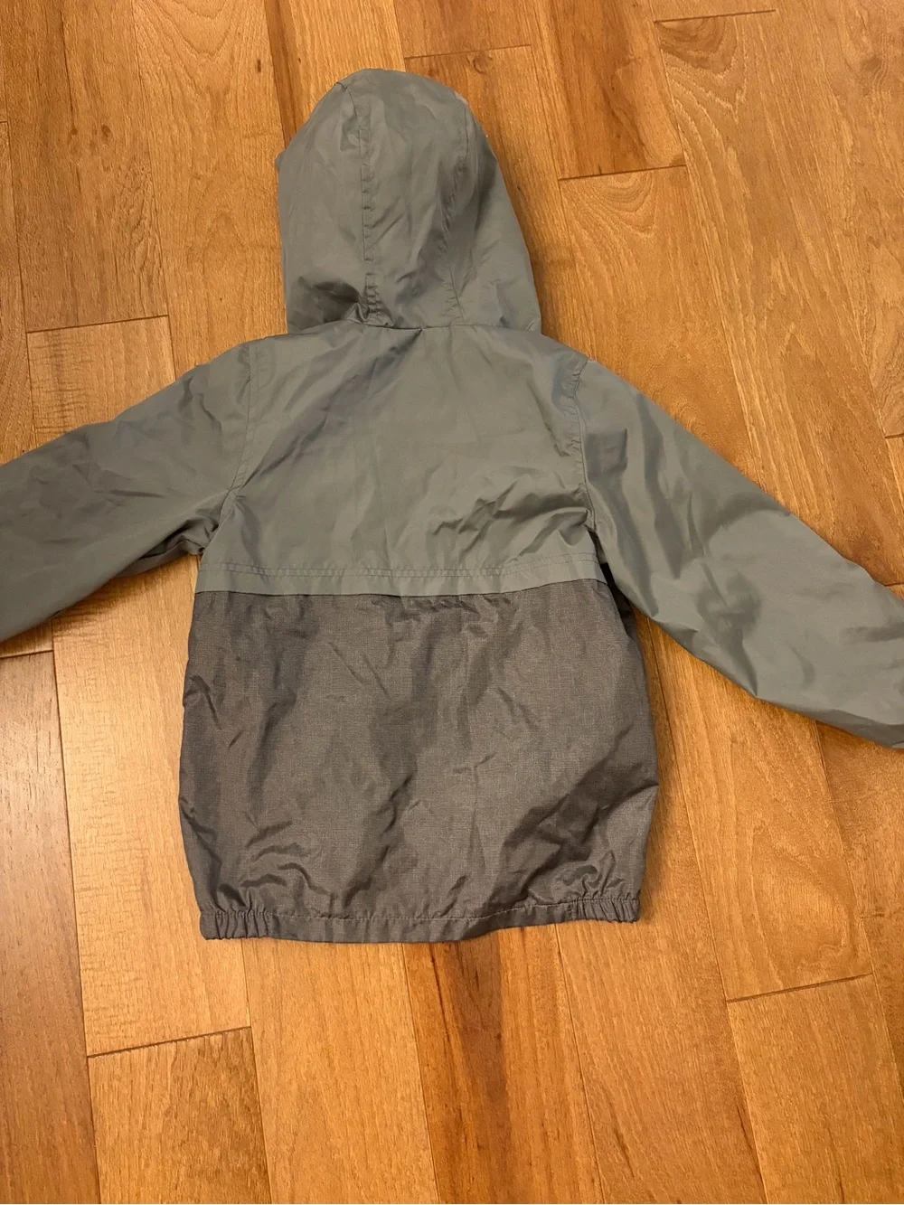 Carter's Grey and Lime Hooded Windbreaker Jacket